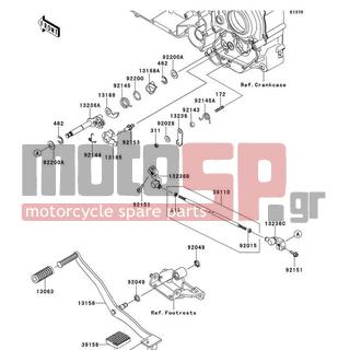 KAWASAKI - VULCAN® 1700 VAQUERO® 2011 - Engine/Transmission - Gear Change Mechanism - 92143-1595 - COLLAR