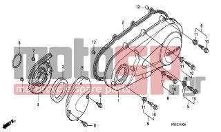 HONDA - FES150A (ED) ABS 2007 - Κινητήρας/Κιβώτιο Ταχυτήτων - LEFT CRANKCASE COVER - 19413-KGF-911 - DUCT, BELT COVER