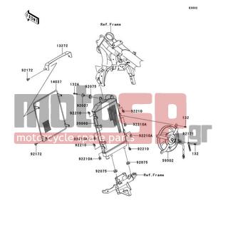 KAWASAKI - VULCAN® 1700 VAQUERO® 2011 - Engine/Transmission - Radiator - 92210-1323 - NUT