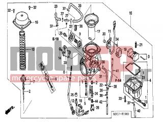 HONDA - FMX650 (ED) 2005 - Engine/Transmission - CARBURETOR  - 93892-0401018 - SCREW-WASHER, 4X10