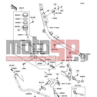 KAWASAKI - VULCAN® 1700 VAQUERO® 2011 -  - Rear Master Cylinder - 92037-1547 - CLAMP,BRAKE HOSE