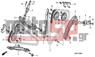 HONDA - XL1000V (ED) Varadero 2000 - Κινητήρας/Κιβώτιο Ταχυτήτων - CAM CHAIN/TENSIONER - 14401-MBB-003 - CHAIN, CAM(152L)