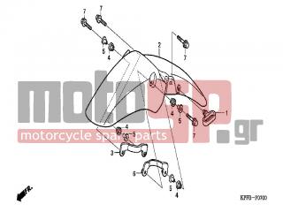 HONDA - CBF250 (ED) 2004 - Body Parts - FRONT FENDER - 45451-473-000 - GUIDE, FR. FENDER CABLE