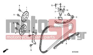 HONDA - FJS600A (ED) ABS Silver Wing 2007 - Engine/Transmission - CAM CHAIN/TENSIONER - 14321-MCT-000 - SPROCKET, CAM(38T)