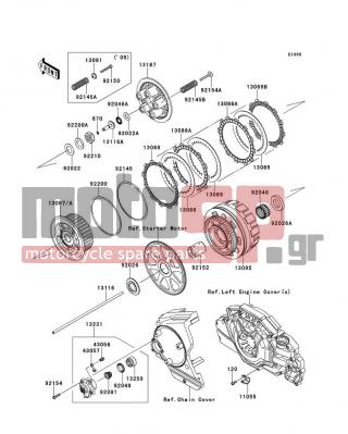 KAWASAKI - VULCAN® 1700 VOYAGER® ABS 2011 - Engine/Transmission - Clutch - 13231-0003 - RELEASE-ASSY-CLUTCH