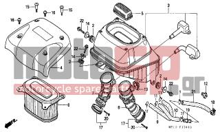 HONDA - XRV750 (IT) Africa Twin 1993 - Engine/Transmission - AIR CLEANER - 90651-GHB-750 - BAND, AIR CLEANER CONNECTING TUBE (64)