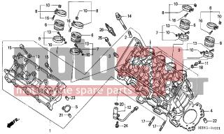 HONDA - CBR600FR (ED)  2001 - Κινητήρας/Κιβώτιο Ταχυτήτων - CYLINDER HEAD 2 - 98059-5991U- - PLUG, SPARK (IMR9A-9H)(NGK)