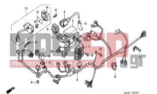 HONDA - NX125 (IT) 1995 - Electrical - WIRE HARNESS - 95701-0601608 - BOLT, FLANGE, 6X16