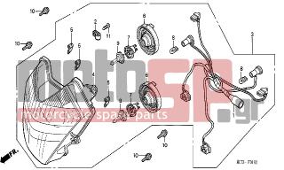 HONDA - FJS600 (ED) Silver Wing 2001 - Electrical - HEADLIGHT - 93903-34420- - SCREW, TAPPING, 4X16