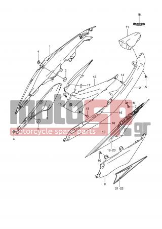 SUZUKI - FL125 (P2) Address 2008 - Body Parts - FRAME COVER (MODEL K7/K8) - 47111-16H01-YNK - COVER, RH (RED)