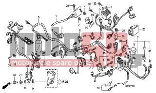 HONDA - ANF125A (GR) Innova 2010 - Electrical - WIRE HARNESS - 32103-KTM-D20 - SUB HARNESS, BATTERY