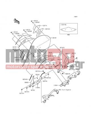 KAWASAKI - VULCAN® 900 CLASSIC LT 2011 - Body Parts - Cowling - 92210-0330 - NUT,LOCK,FLANGED,8MM