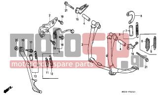 HONDA - CBR1000F (ED) 1999 - Frame - STAND - 357A0-MS2-600 - SWITCH SET, SIDE STAND