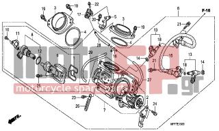 HONDA - XL700VA (ED)-ABS TransAlp 2008 - Engine/Transmission - THROTTLE BODY - 94591-25000- - CLIP, 2X50