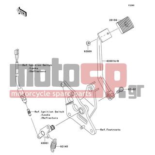 KAWASAKI - VULCAN® 900 CUSTOM 2011 -  - Brake Pedal/Torque Link - 92002-1201 - BOLT,FLANGED,8X25