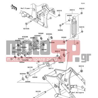 KAWASAKI - VULCAN® 900 CUSTOM 2011 -  - Suspension/Shock Absorber - 92150-1895 - BOLT,FLANGED,12X117