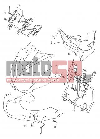 SUZUKI - DL1000 (E2) V-Strom 2002 - Body Parts - COWL BODY INSTALLATION PARTS (MODEL K4/K5/K6) - 03242-05163-000 - SCREW, INNER COVER