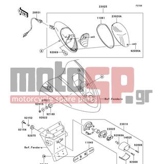 KAWASAKI - VULCAN® 900 CUSTOM 2011 -  - Taillight(s) - 11061-1089 - GASKET,TAIL LAMP LENS