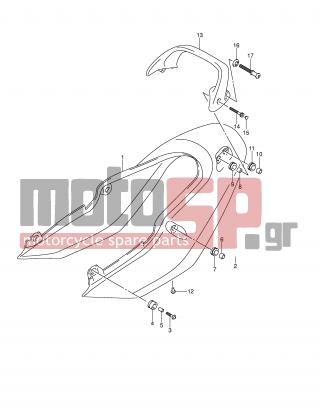 SUZUKI - GSF600S (E2) 2003 - Εξωτερικά Μέρη - SEAT TAIL COVER (GSF600K2/UK2) - 68131-31F00-GW7 - EMBLEM, TAIL COVER