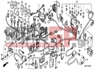 HONDA - XL1000VA (ED)-ABS Varadero 2009 - Electrical - WIRE HARNESS - 31710-MBT-C41 - DIODE COMP.