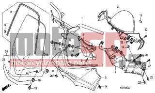 HONDA - FES150 (ED) 2004 - Frame - HANDLE PIPE/HANDLE COVER (FES1253- 5)(FES1503-5) - 93903-34380- - SCREW, TAPPING, 4X12