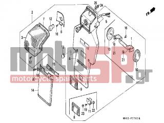 HONDA - NX650 (ED) 1988 - Electrical - TAILLIGHT - 33709-MN9-641 - PACKING, SEAL