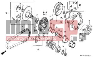 HONDA - FJS600 (ED) Silver Wing 2001 - Engine/Transmission - DRIVEN FACE - 23238-MCT-000 - COLLAR, SPRING GUIDE