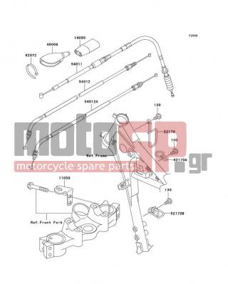 KAWASAKI - CANADA ONLY 2010 -  - Cables - 11050-1412 - BRACKET,STARTER CABLE
