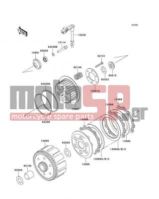 KAWASAKI - CANADA ONLY 2010 - Engine/Transmission - Clutch - 13088-1125 - PLATE-FRICTION