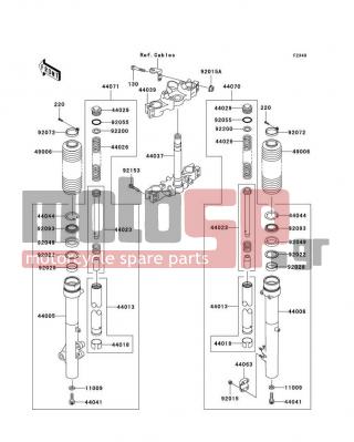 KAWASAKI - CANADA ONLY 2010 -  - Front Fork - 44063-1056 - HOLDER-FRONT AXLE
