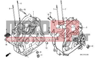HONDA - XR80R (ED) 2003 - Κινητήρας/Κιβώτιο Ταχυτήτων - CRANKCASE - 94301-12200- - DOWEL PIN, 12X20