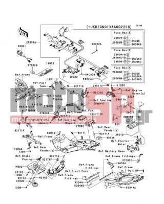 KAWASAKI - CONCOURS® 14 ABS 2010 -  - Chassis Electrical Equipment - 11055-1824 - BRACKET,COUPLER