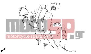 HONDA - C50 (GR) 1996 - Body Parts - FRONT COVER - 94101-08000- - WASHER, PLAIN, 8MM