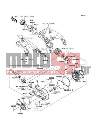 KAWASAKI - CONCOURS™ 14 2010 - Κινητήρας/Κιβώτιο Ταχυτήτων - Drive Shaft/Final Gear - 92055-3771 - RING-O,OUTSIDE