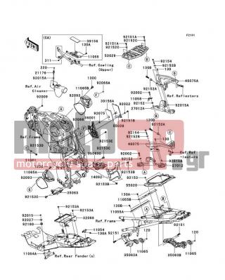 KAWASAKI - CONCOURS™ 14 2010 -  - Frame Fittings - 11055-0112 - BRACKET,CANISTER