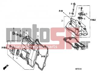 HONDA - XL1000VA (ED)-ABS Varadero 2009 - Engine/Transmission - CYLINDER HEAD COVER - 18601-MCF-003 - VALVE COMP., REED