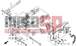 HONDA - NX125 (IT) 1995 - Frame - SWINGARM/CHAIN CASE - 90133-KAY-600 - BOLT, RR. BRAKE STOPPER ARM