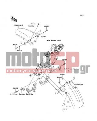 KAWASAKI - ER-6N (EUROPEAN) 2010 - Body Parts - Front Fender(s)