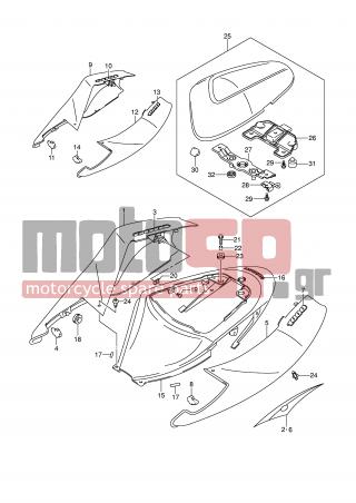SUZUKI - GSX-R1000 (E2) 2005 - Body Parts - SEAT TAIL COVER (MODEL K5)