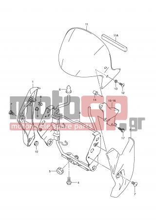 SUZUKI - GSR600A (E2) 2008 - Body Parts - HEADLAMP COVER (MODEL K8) - 01550-0612B-000 - BOLT