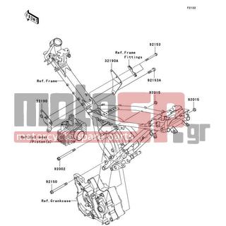 KAWASAKI - FURY 125R 2010 - Engine/Transmission - Engine Mount - 92150-1831 - BOLT,FLANGED,10X120