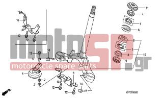 HONDA - CBR125RS (ED) 2006 - Frame - STEERING STEM - 95701-0602000 - BOLT, FLANGE, 6X20