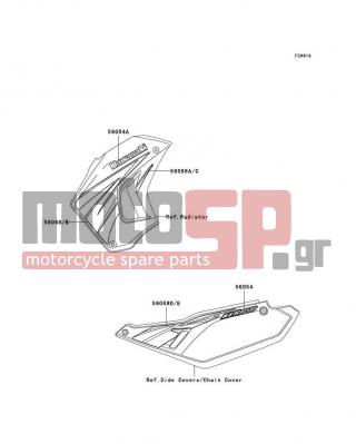 KAWASAKI - KLR™650 2010 - Body Parts - Decals(Red)(EAF) - 56068-1977 - PATTERN,SIDE COVER,RH