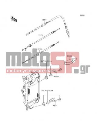 KAWASAKI - KLX®250SF 2010 -  - Cables - 54012-0260 - CABLE-THROTTLE,OPENING