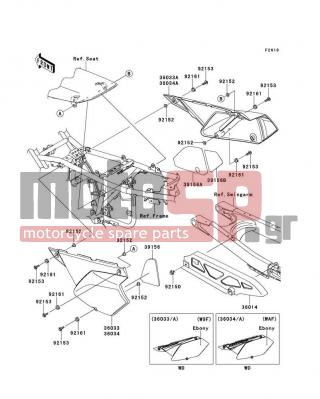 KAWASAKI - KLX®250SF 2010 - Εξωτερικά Μέρη - Side Covers/Chain Cover - 92153-0950 - BOLT,FLANGED,6X22
