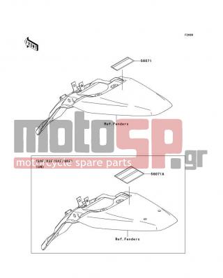 KAWASAKI - KLX140L (CANADA ONLY) 2010 - Body Parts - Labels - 56071-0019 - LABEL-WARNING,OFF LOAD ONLY