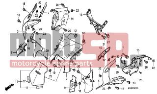 HONDA - VFR1200FB (ED) 2011 - Body Parts - UPPER COWL - 64200-MGE-000ZE - COWL SET, UPPER CENTER (WL) *NHB01*