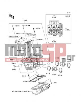 KAWASAKI - NINJA® 250R 2010 - Κινητήρας/Κιβώτιο Ταχυτήτων - Cylinder Head