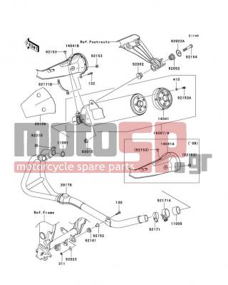 KAWASAKI - NINJA® 250R 2010 -  - Muffler(s) - 39178-0076 - MANIFOLD-COMP-EXHAUST