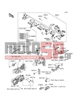 KAWASAKI - NINJA® ZX™-10R 2010 -  - Chassis Electrical Equipment - 26006-0001 - FUSE,15A
